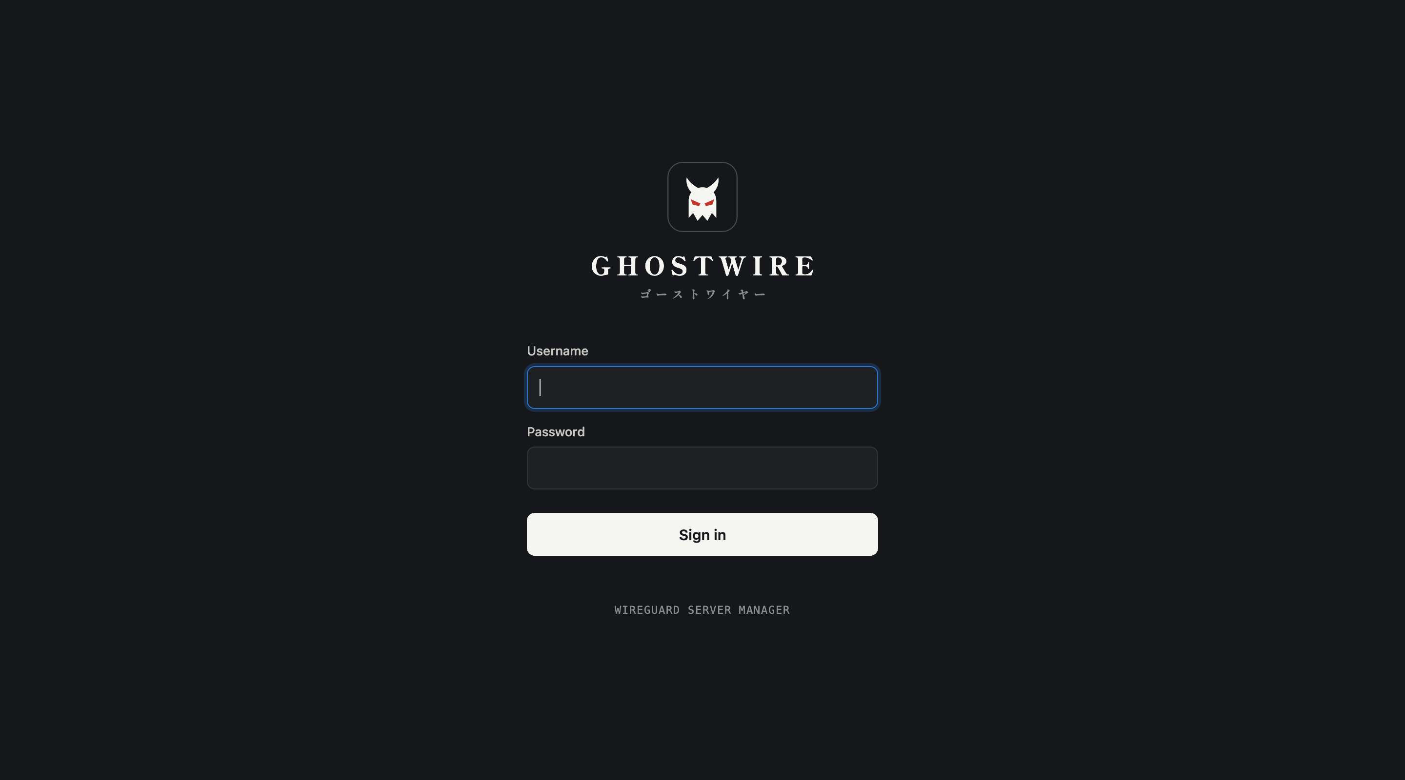 Sign-in page